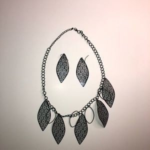 Earrings and necklace